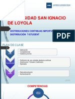 Universidad San Ignacio de Loyola: Distribuciones Continuas Importantes Distribución T-Student