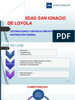 Universidad San Ignacio de Loyola: Distribuciones Continuas Importantes Distribución Normal