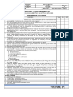 Laboratory Activity 3 For Module 3 Provide Accommodation Reception Services Performance Evaluation Activities Yes No N/A