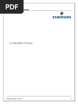 Estimation Process- Volume 5
