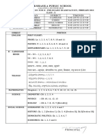 Takshasila Public School II-Pre-Board Exam Time Table and Portion