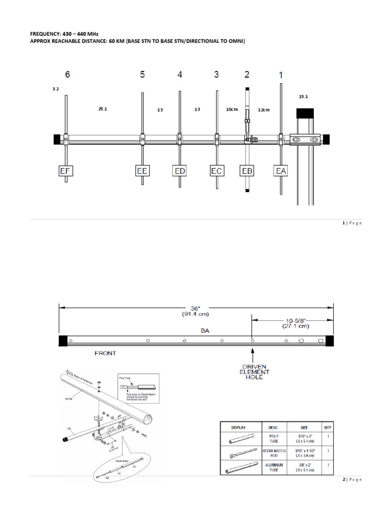6 Element UHF Antenna PDF