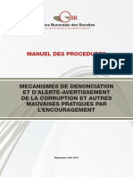 Manuel de Procédure de Denonciation de La Corruption Copy