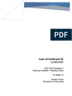 LLAW1002 Law of Contract II 2022-23 Sem 2 Reading Guide