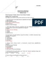 Fe313 Food Additives Midterm Exam 12.04.2022 Furkan Saral - 250205059