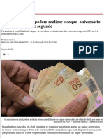 Nascidos em Abril Podem Realizar o Saque-Aniversário Do FGTS A Geral