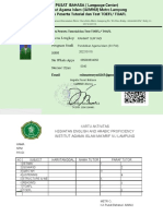 Kartu Peserta TOEFL TOAFL RAHMAT SURYADI