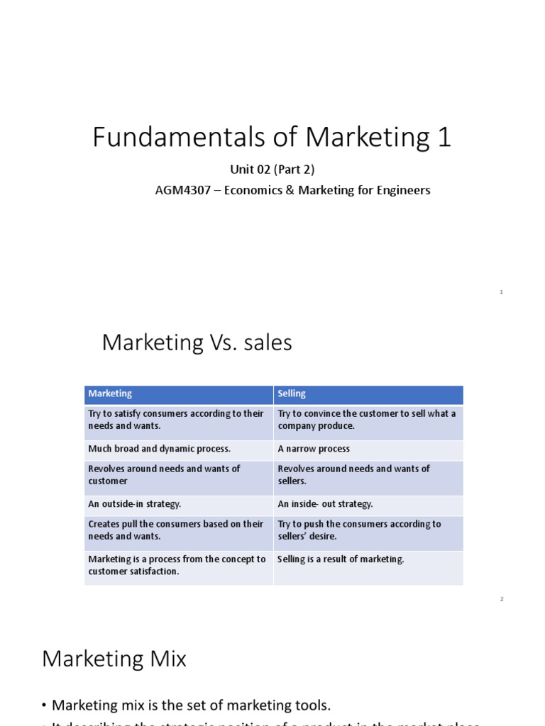 Marketing Mix Fundamentals Explained | PDF | Marketing | Pricing