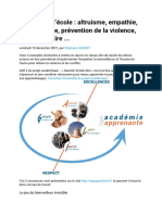 Bien-Être À L'école - Altruisme, Empathie, Bienveillance, Prévention de La Violence, Climat Scolaire ...