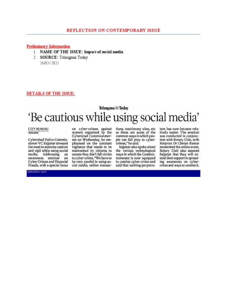 Impact of Social Media On Students | PDF | Social Media | Popular ...