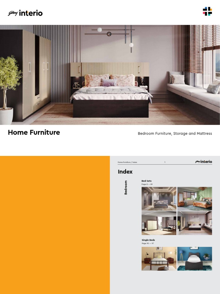Bedroom Godrej Interio Catalogue 2223 (Bed, Almirah, Mattress) PDF