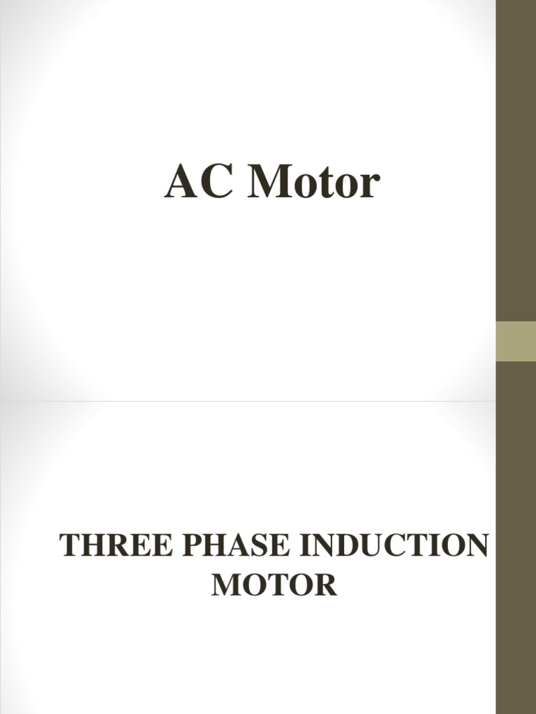 Induction Motor (3 Phase) PDF Electric Motor