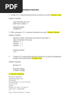 Arrays in C Programming Exercises