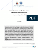 Determinants of Female Labor Force Participation in The Philippines