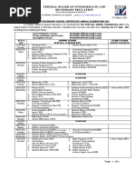 Date Sheet SscI&II Annual Exams 2023