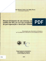 Desenvolvimento de Um Sistema em Fluxo para A Análise Do SO2 Na Cerveja Acoplando Um Módulo de Pervaporação e Detecção Voltamétrica