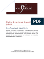 Modelo de Excelencia de Gestio N Judicial.: Un Enfoque Hacía El Justiciable