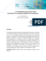 El Taller de Investigación Como Escenario Dialectico de Un Proces de Enseñanza Jornadas Docentes 2022