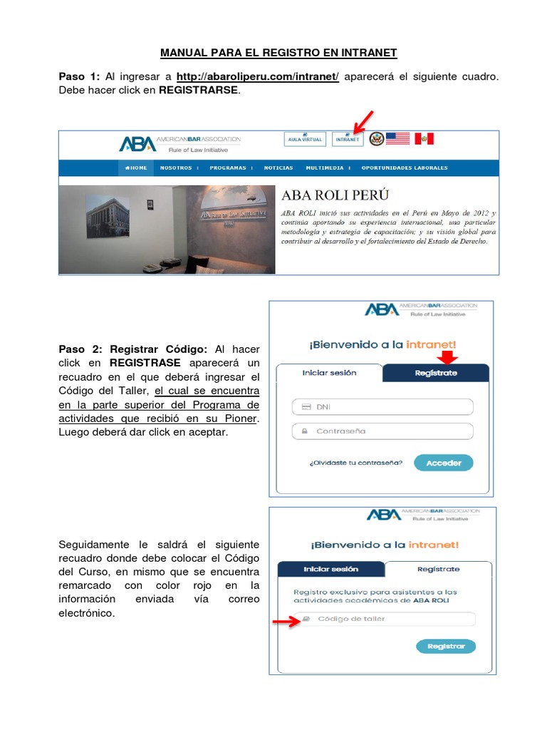 Registro en Intranet: Guía Paso a Paso | PDF | Crecimiento personal y ...
