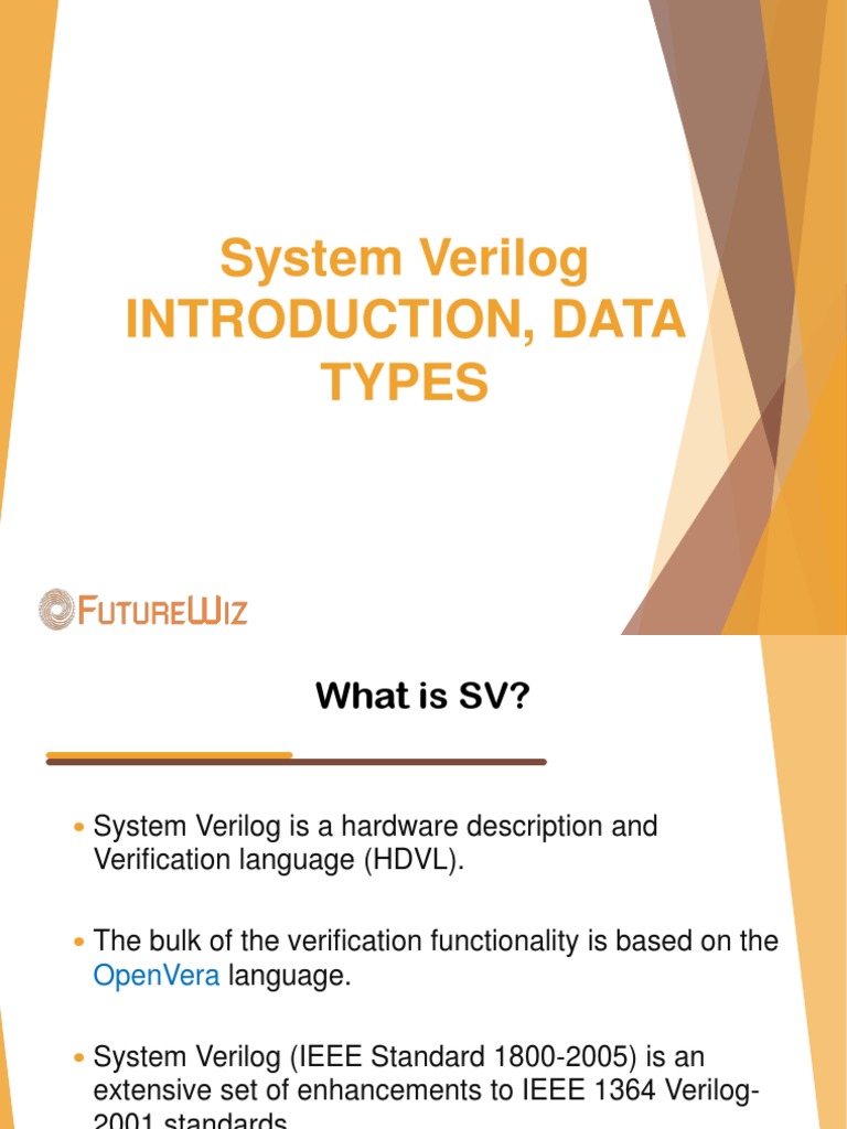 System Verilog Introduction, Data Types PDF String