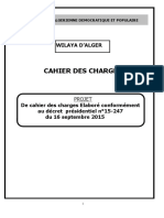 Cahier Des Charges: Wilaya D'Alger