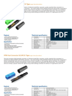 FTTH Fast Connector SC/APC B Type: Feature Technical Specification