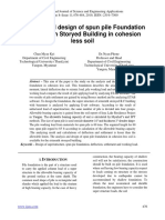 Analysis and Design of Spun Pile Foundation of Sixteenth Storyed Building in Cohesion Less Soil