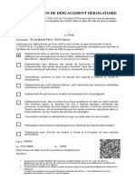 Attestation de Déplacement Dérogatoire: Willy Vilovar 11/10/1978 Clichy 53 Rue Marcel Perrin 18100 Vierzon