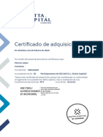 Certificado de Adquisición: 30817805J Alfredo Romeo (R: B02983880)