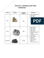 Geology Minerals Practical 1-3