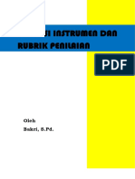 Kisi-Kisi Instrumen Dan Rubrik Penilaian: Oleh Bakri, S.PD