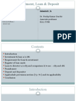 Investment, Loan & Deposit: Submitted To