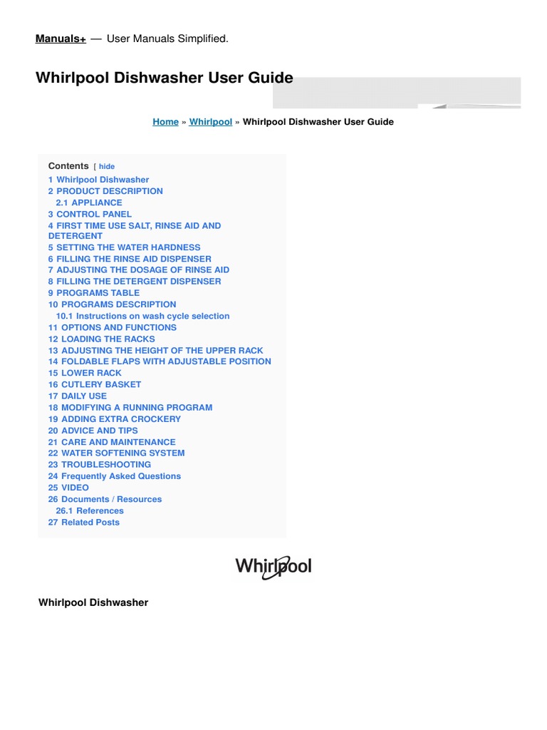 WHIRLPOOL DISHWASHER 6TH SENSE MANUAL PDF DOWNLOAD visual data 2