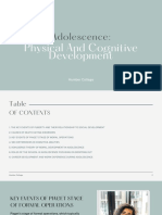 Adolescence:: Physical and Cognitive Development
