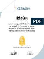 Neha Garg-ScrumAlliance - CSM - Certificate