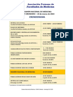 Cronograma: Asociación Peruana de Facultades de Medicina