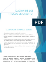 Clase 2 Clasificacion de Los Titulos de Credito