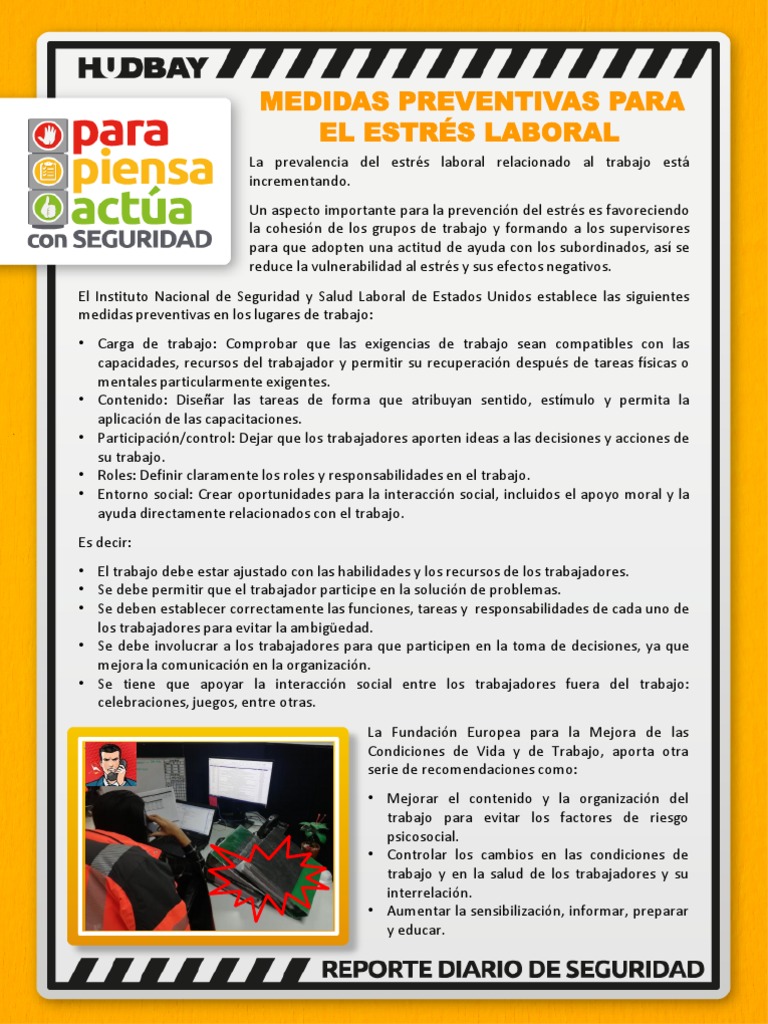 Medidas Preventivas para El Estrés Laboral | PDF | Estrés (biología)