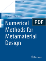 Numerical Methods For Metamaterial Design: Kenneth Diest Editor
