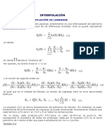 Polinomios de Interpolación de Lagrange-Ejemplos