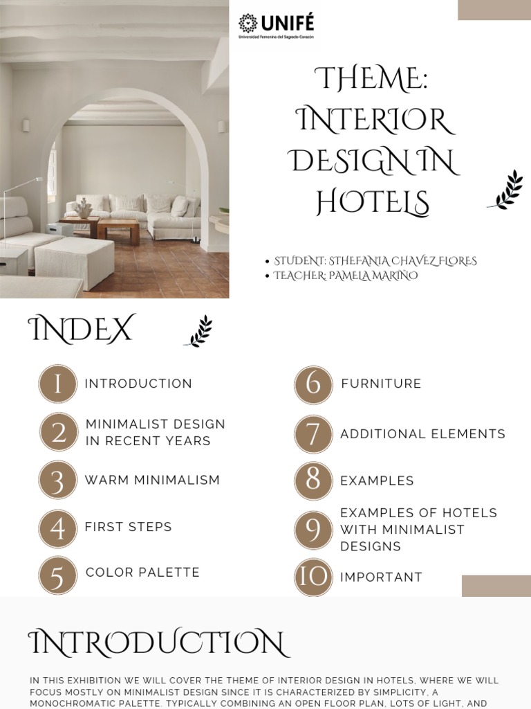 Interior Design in Hotel | Download Free PDF | Minimalism | Interior Design