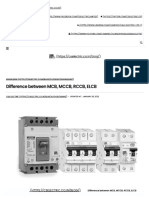 Difference Between MCB, MCCB, RCCB & ELCB