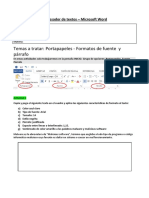 Procesador de Textos Formatos Fuente y Parrafo