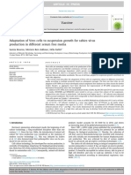 Adaptation of Vero Cells To Suspension Growth For Rabies Virus Production in Different Serum Free Media