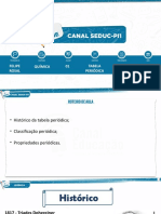 Histórico e classificação da tabela periódica