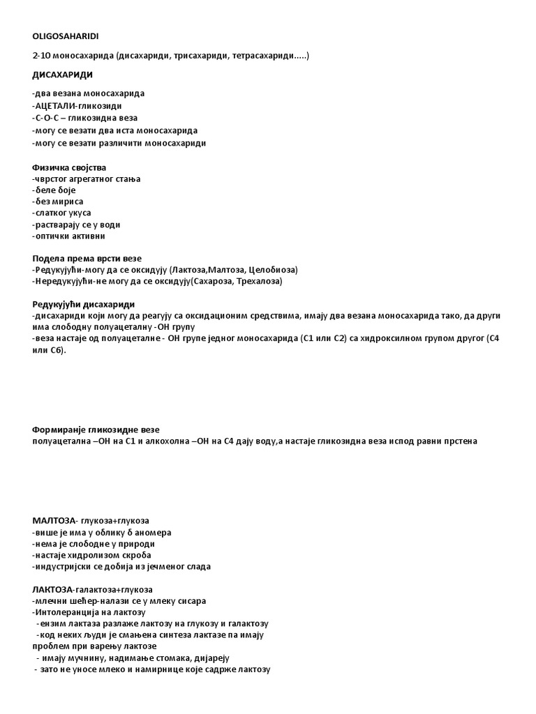 OLIGOSAHARIDI | PDF