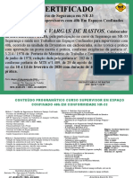 Curso Segurança Espaços Confinados Supervisores