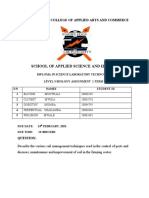 UpEVELYN HONE COLLEGE APPLIED ARTS COMMERCE DIPLOMA SCIENCE LAB TECHNOLOGY LEVEL 3 BIOLOGY ASSIGNMENT