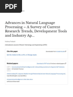 Advances in Natural Language Processing - A Survey of Current Research Trends, Development Tools and Industry Ap..