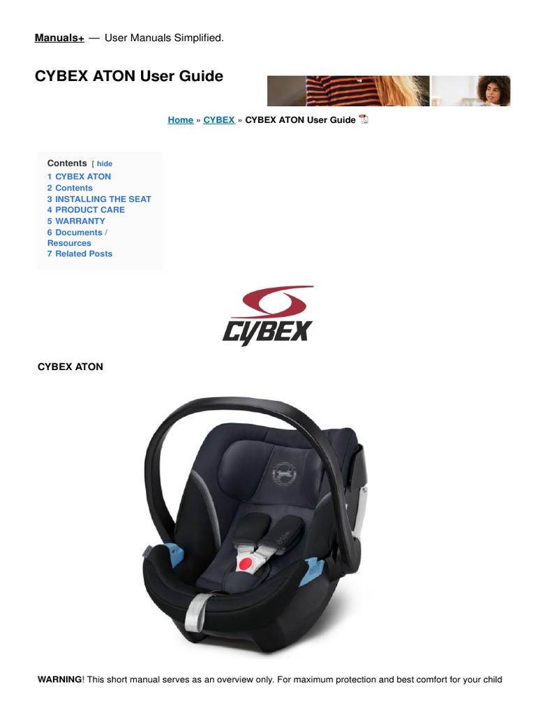 Cybex Aton Manual | PDF | Seat Belt | Manufactured Goods